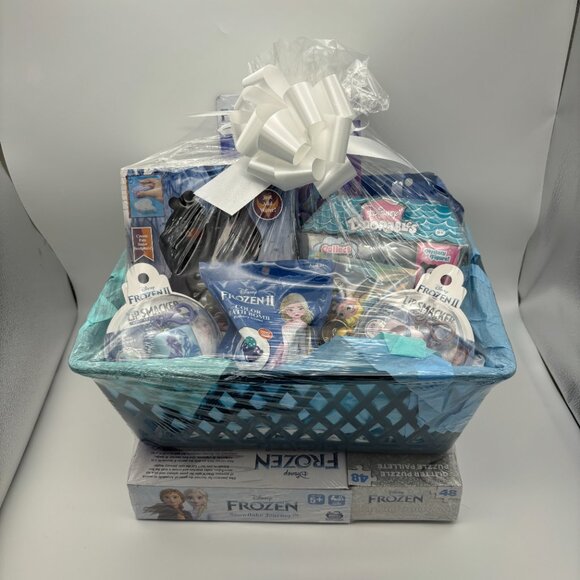 Disney Frozen Anna Elsa Olaf Kristoff Toys Beauty Birthday Easter Gift Basket - Picture 2 of 3